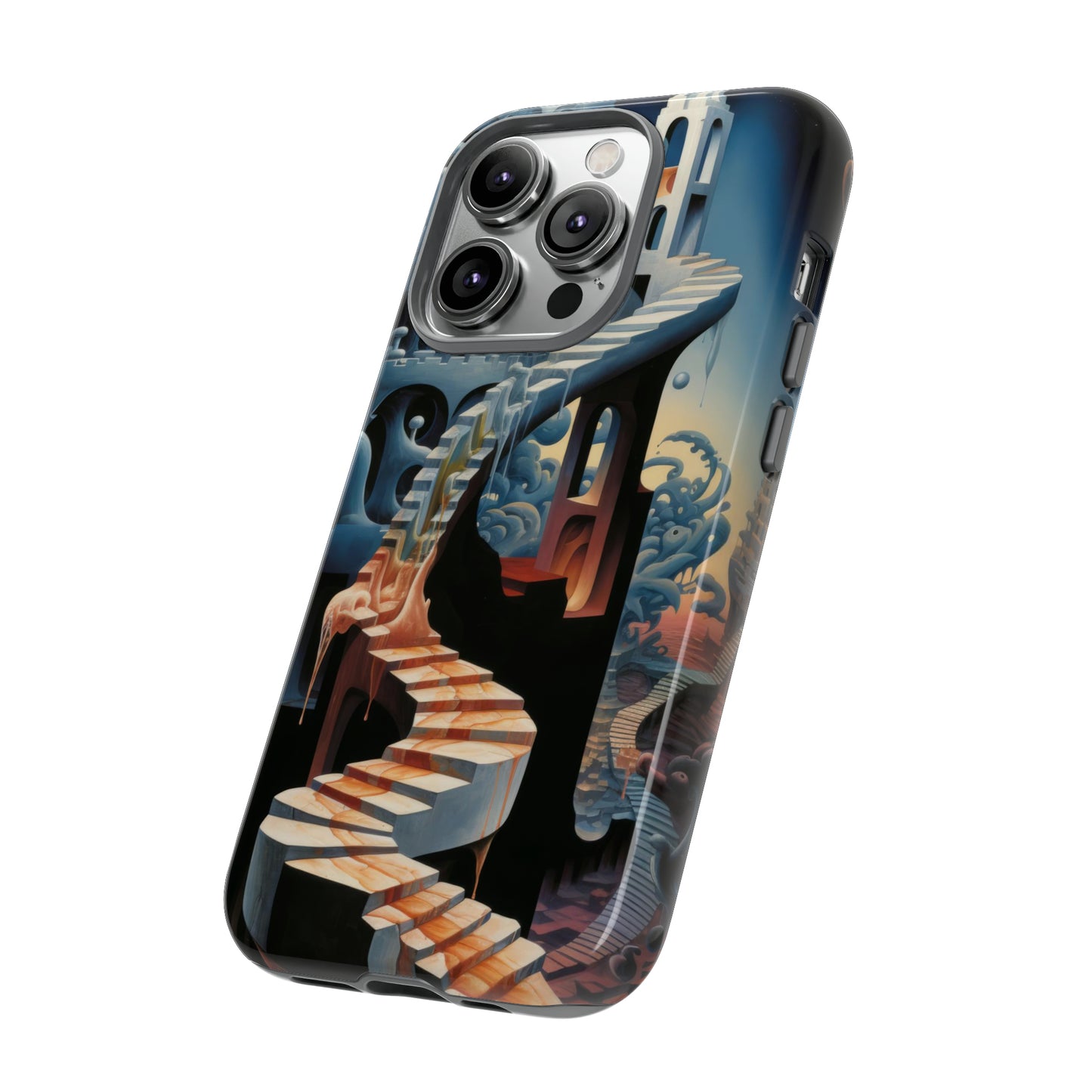 Melting Stairs To The Dark Tower Phone Case - Psychedelic Landscape Journey for iPhone, Samsung, Pixel