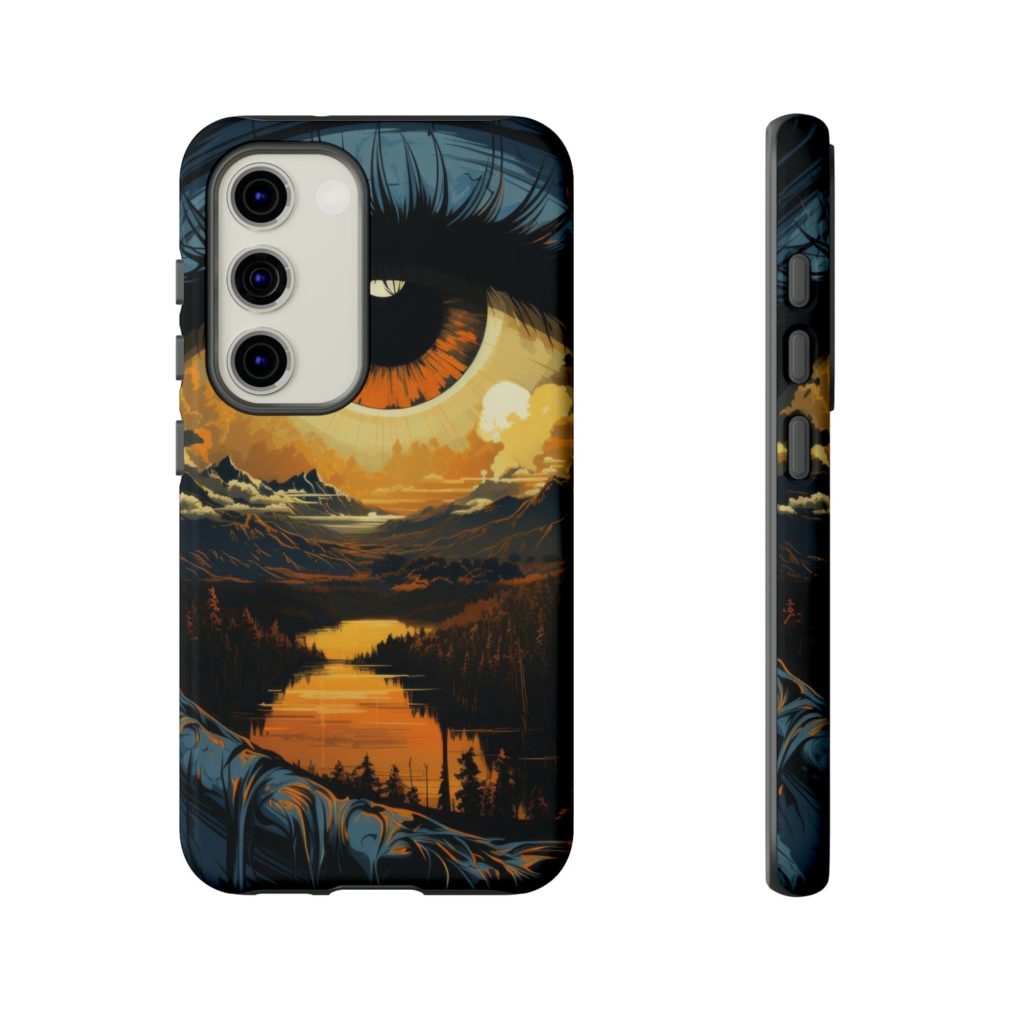 Eyescape: Surreal Valley River Gaze Phone Case for iPhone, Samsung, Pixel