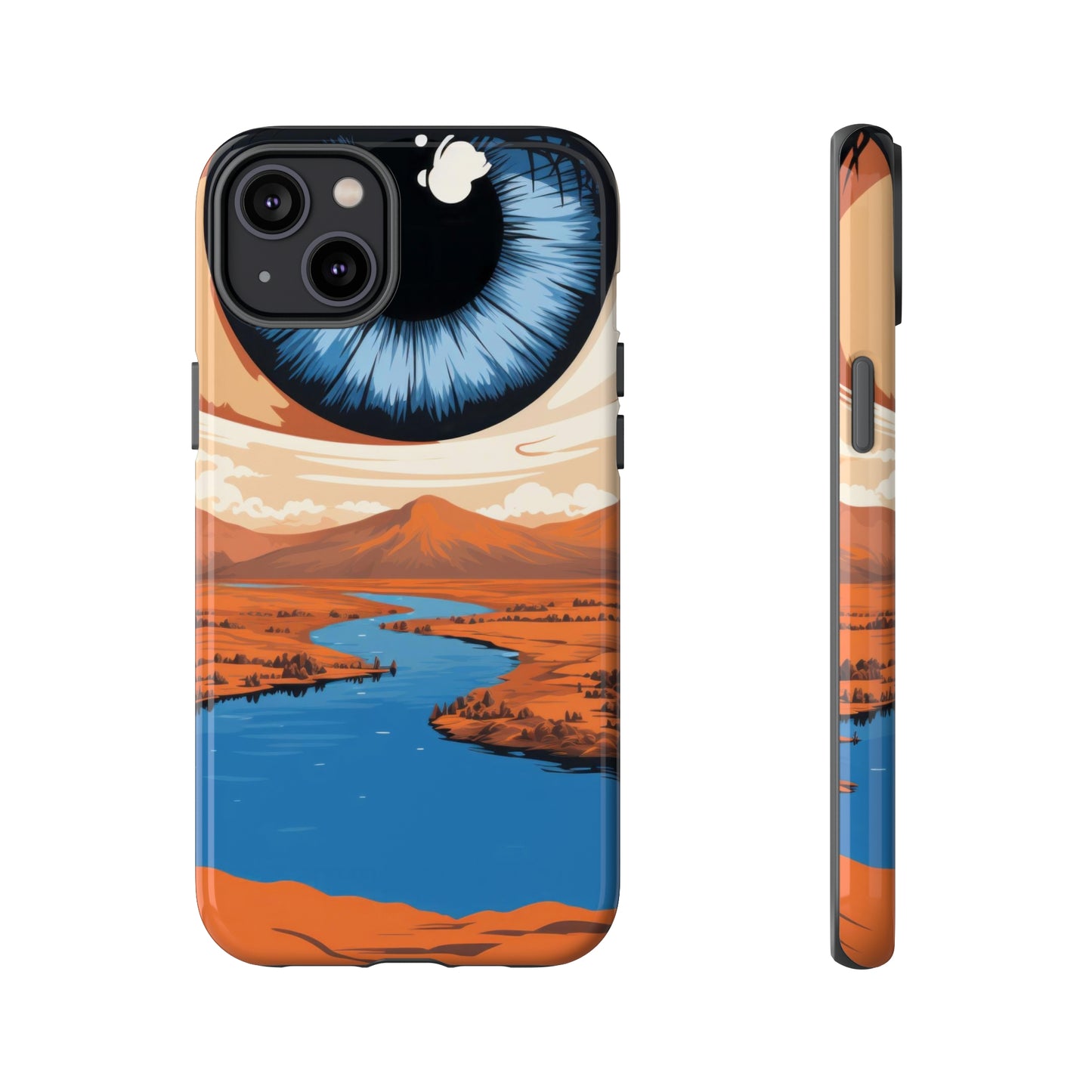 Desert Watcher: Giant Sky Eye River Phone Case for iPhone, Samsung, Pixel