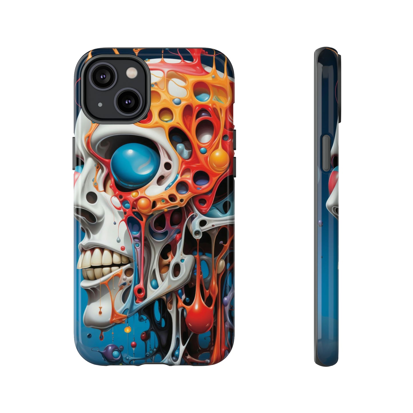 Melting Skull Spectrum Phone Case - Dripping Colors for iPhone, Samsung, Pixel