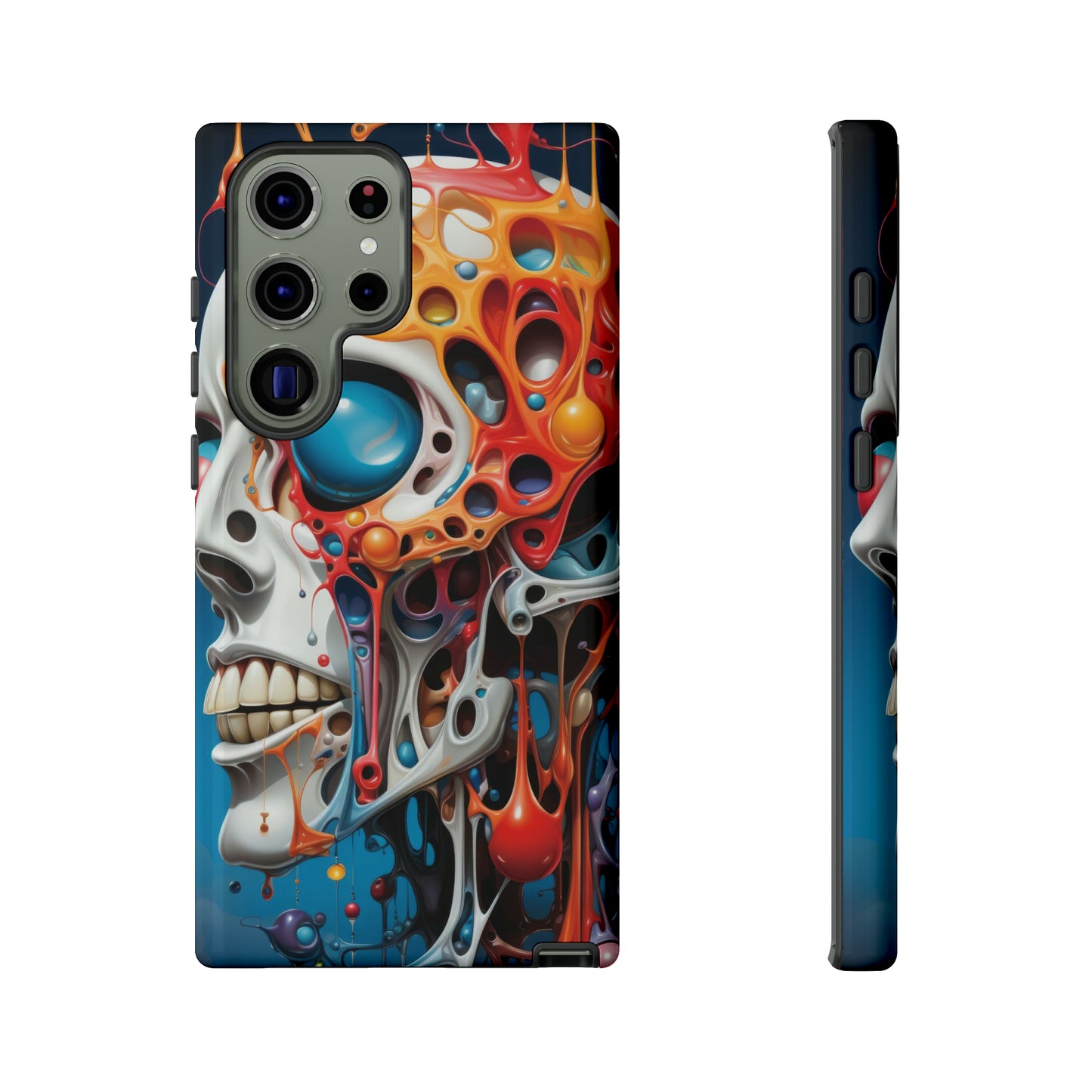 Melting Skull Spectrum Phone Case - Dripping Colors for iPhone, Samsung, Pixel