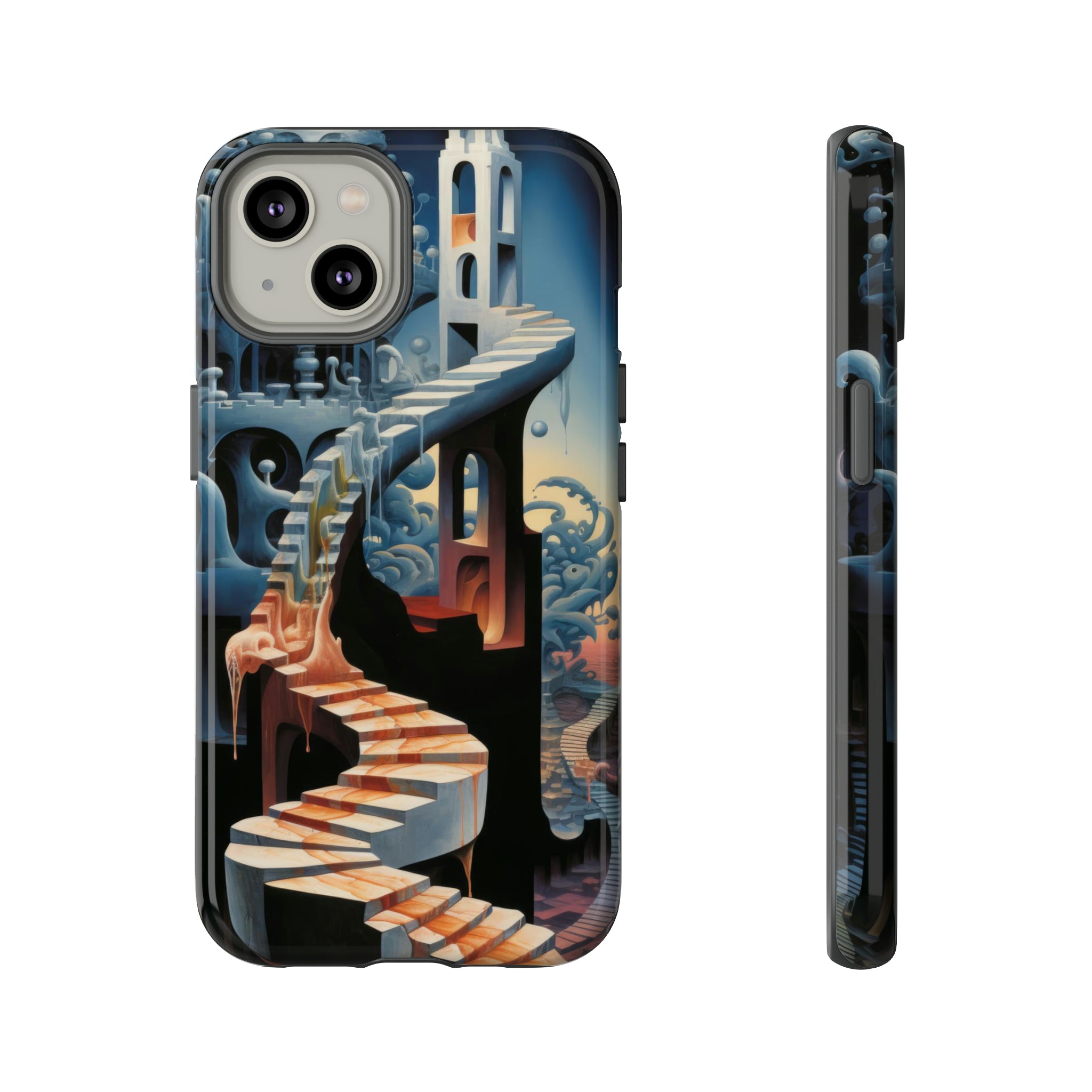 Melting Stairs To The Dark Tower Phone Case Psychedelic Landscape Journey for iPhone Samsung Pixel