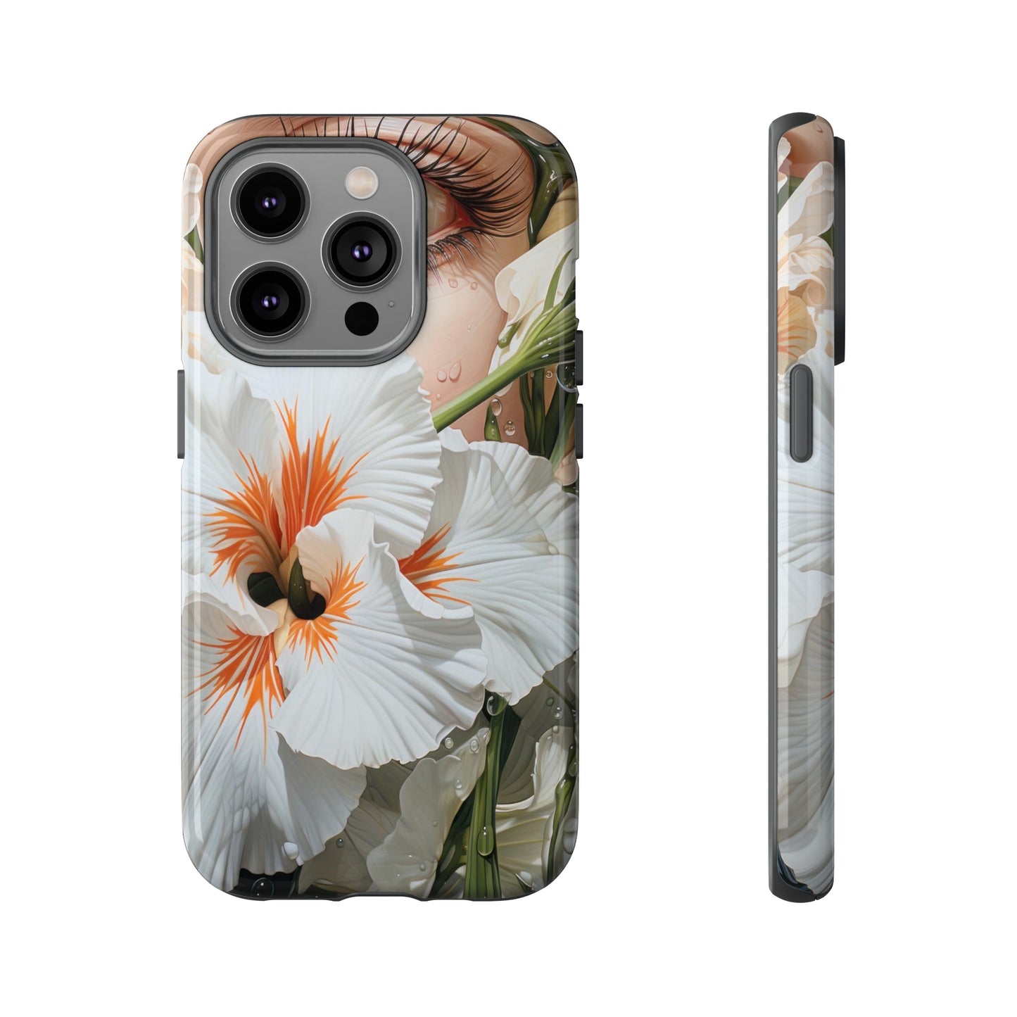 Petal's Perception: Eye in Full Floral Bloom Phone Case for iPhone, Samsung, Pixel