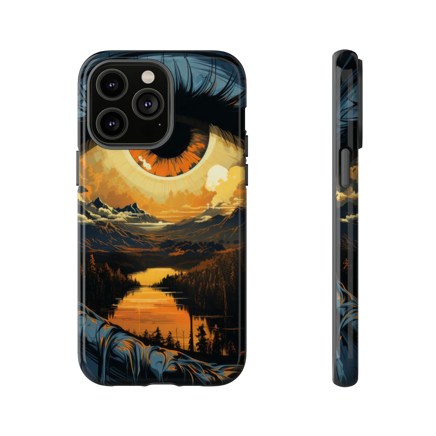 Eyescape: Surreal Valley River Gaze Phone Case for iPhone, Samsung, Pixel