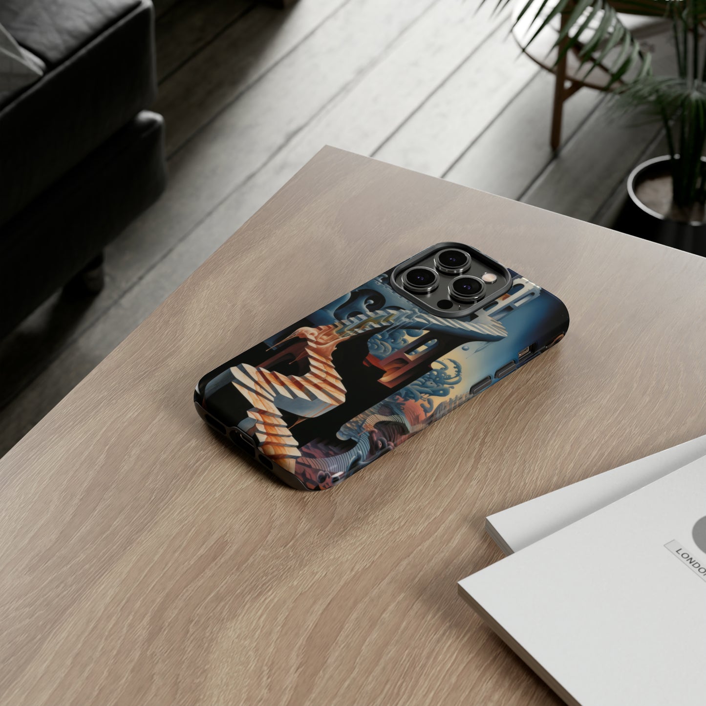 Melting Stairs To The Dark Tower Phone Case - Psychedelic Landscape Journey for iPhone, Samsung, Pixel