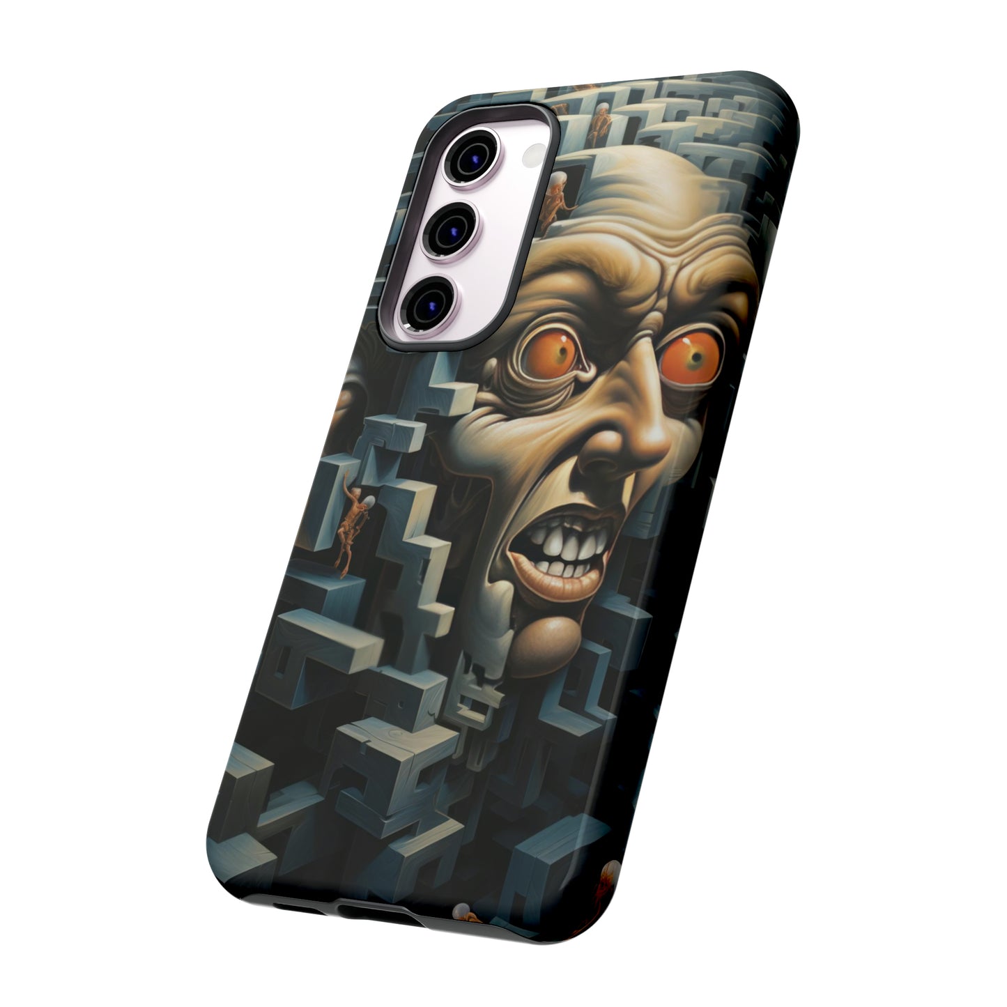 Surreal Labyrinth Entrapment - Puzzling Face Design for iPhone, Samsung, Pixel