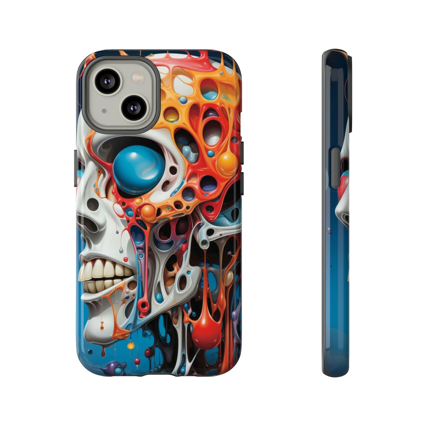 Melting Skull Spectrum Phone Case - Dripping Colors for iPhone, Samsung, Pixel