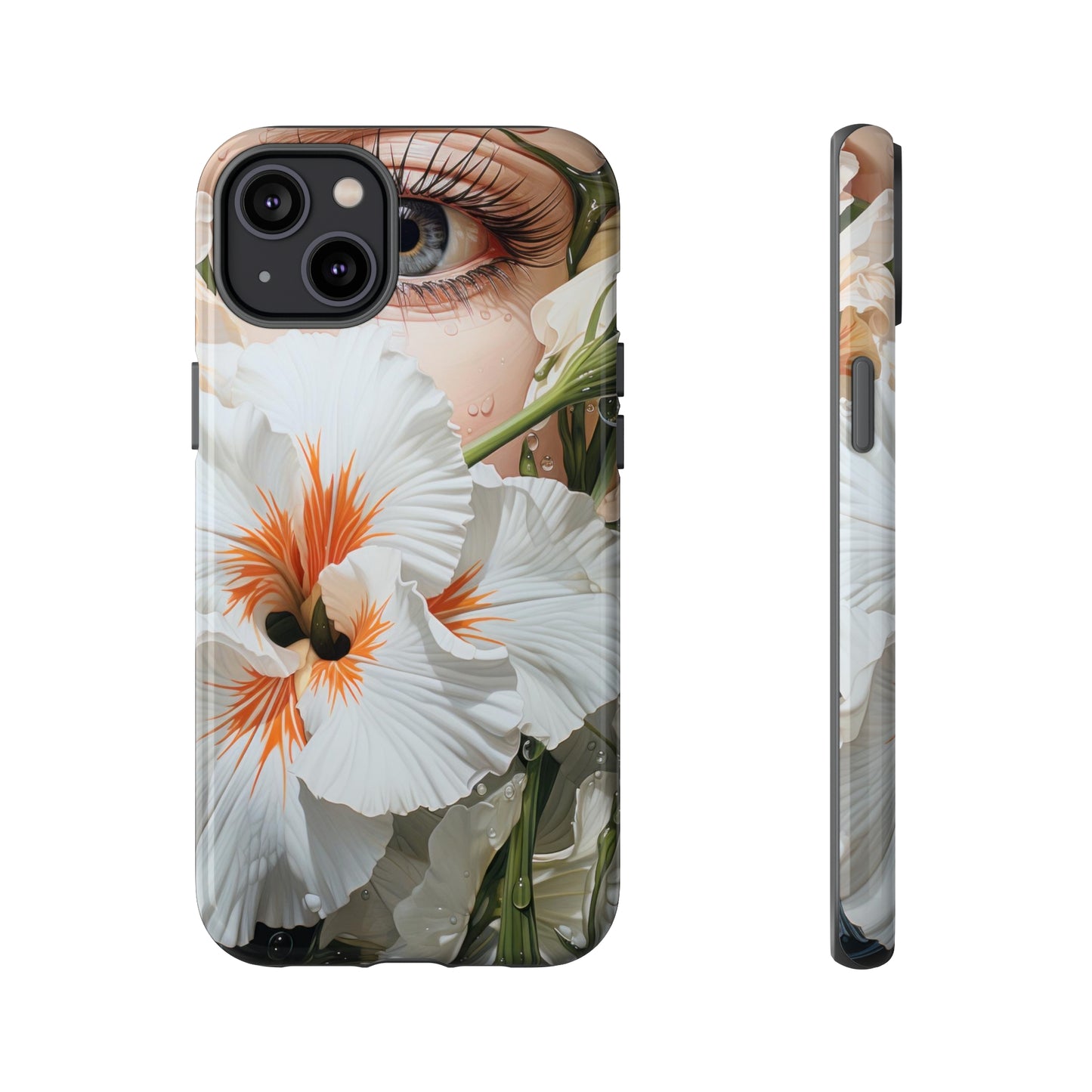Petal's Perception: Eye in Full Floral Bloom Phone Case for iPhone, Samsung, Pixel