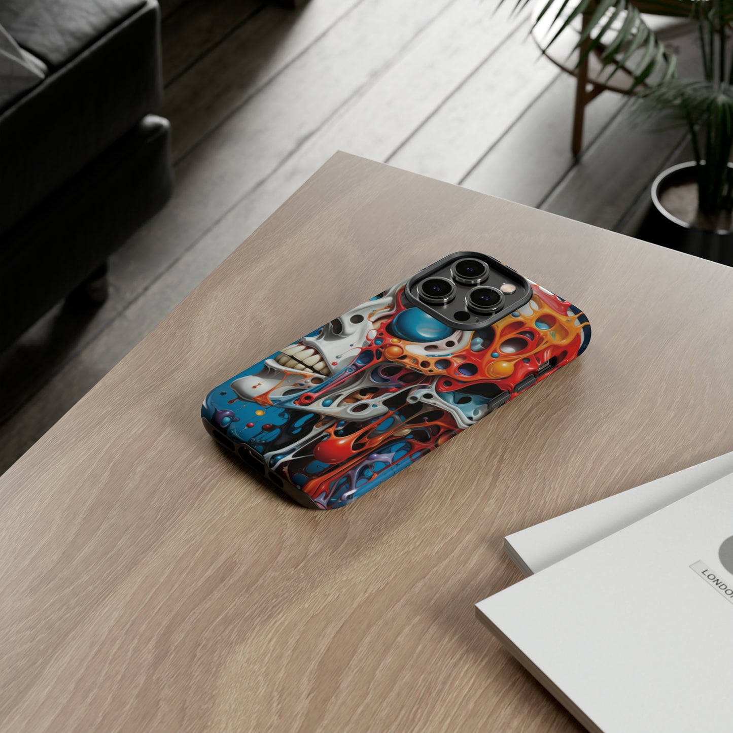Melting Skull Spectrum Phone Case - Dripping Colors for iPhone, Samsung, Pixel