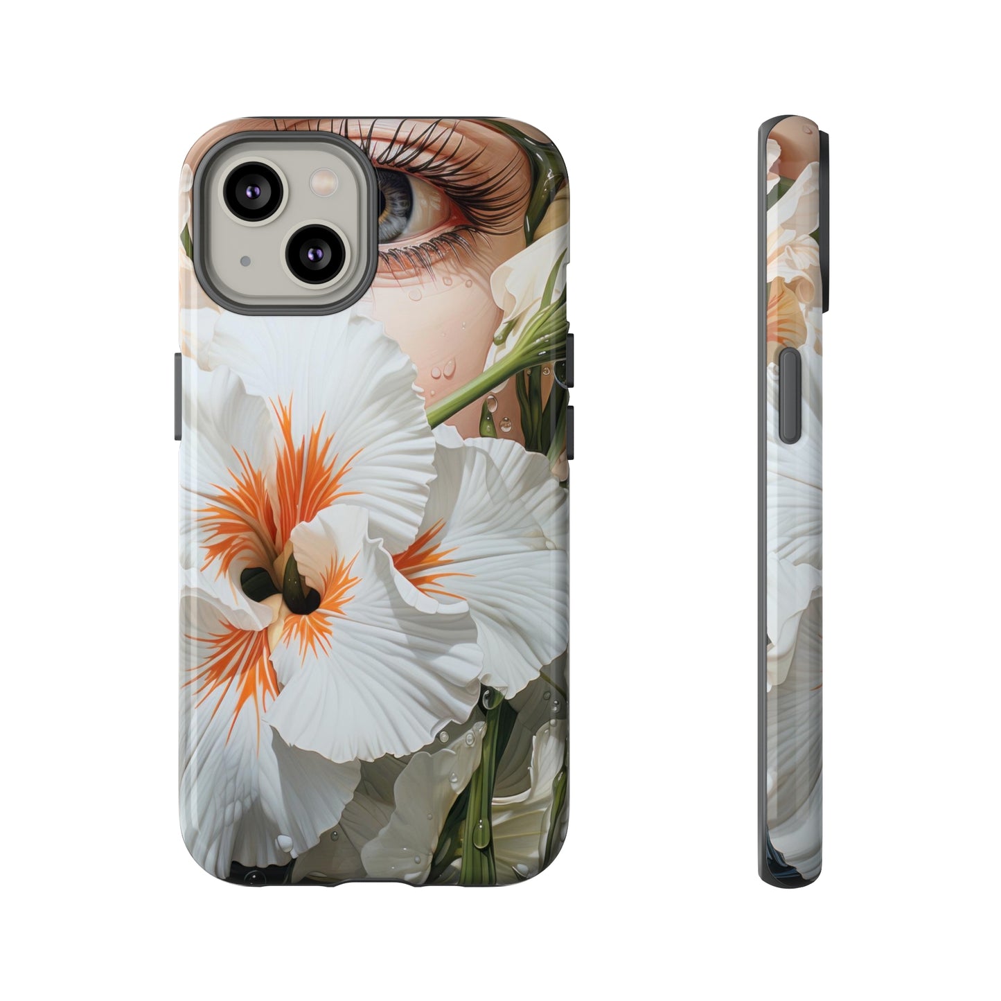 Petal's Perception: Eye in Full Floral Bloom Phone Case for iPhone, Samsung, Pixel